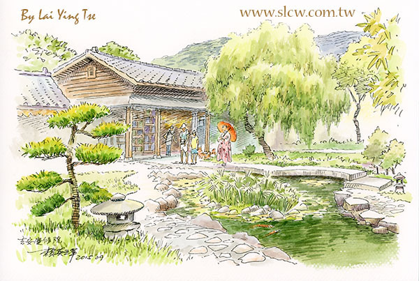 吉安慶修院_賴英澤 繪_Qing Xiu Yuan painted by Lai Ying-Tse